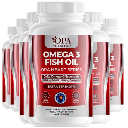 OPA Heart Omega-3 Fish Oil EPA & DHA Softgels – 60ct