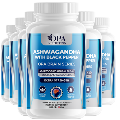 OPA Brain Ashwagandha with Black Pepper Focus – 60ct