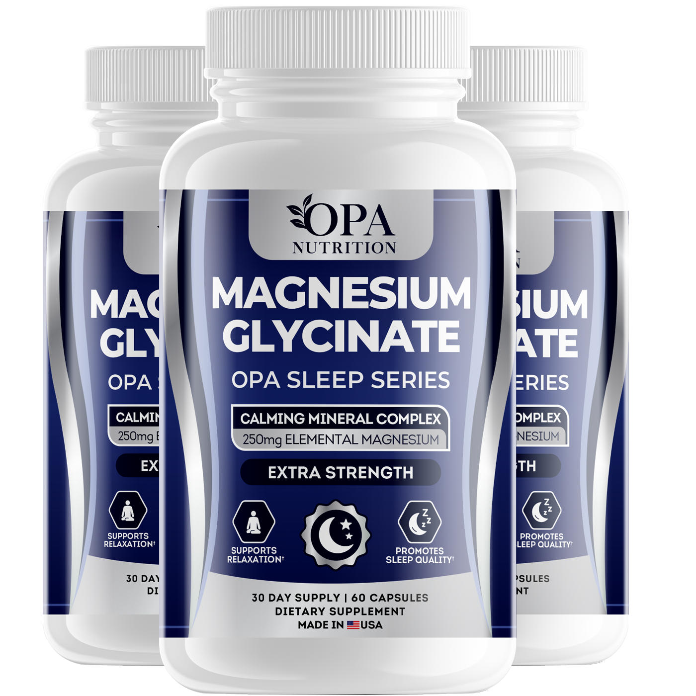 OPA Sleep Magnesium Glycinate – Nighttime Relaxation & Calm Support, 1 Month Supply