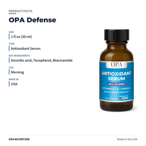 OPA Defense Antioxidant Serum product facts
