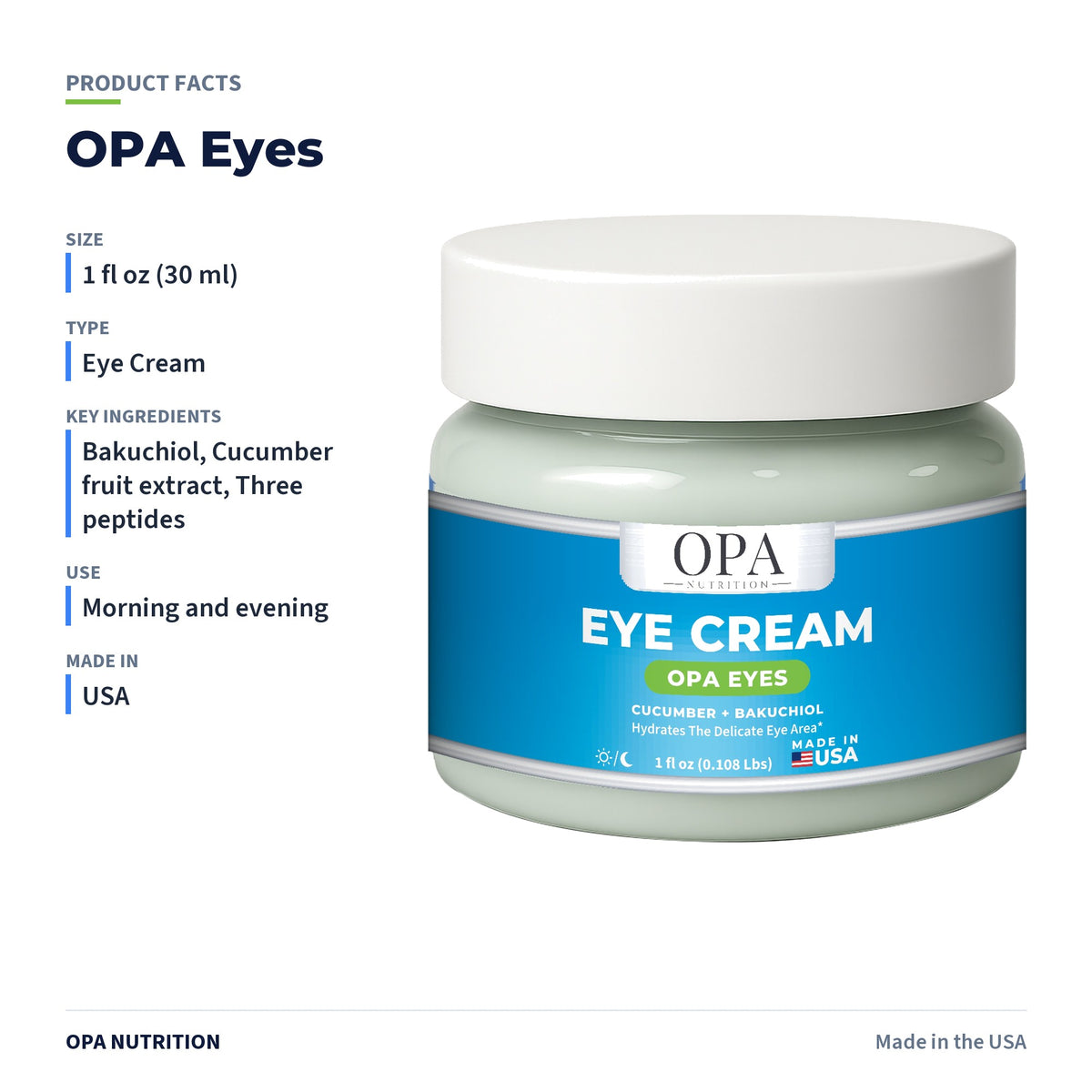 OPA Eyes Eye Cream product facts