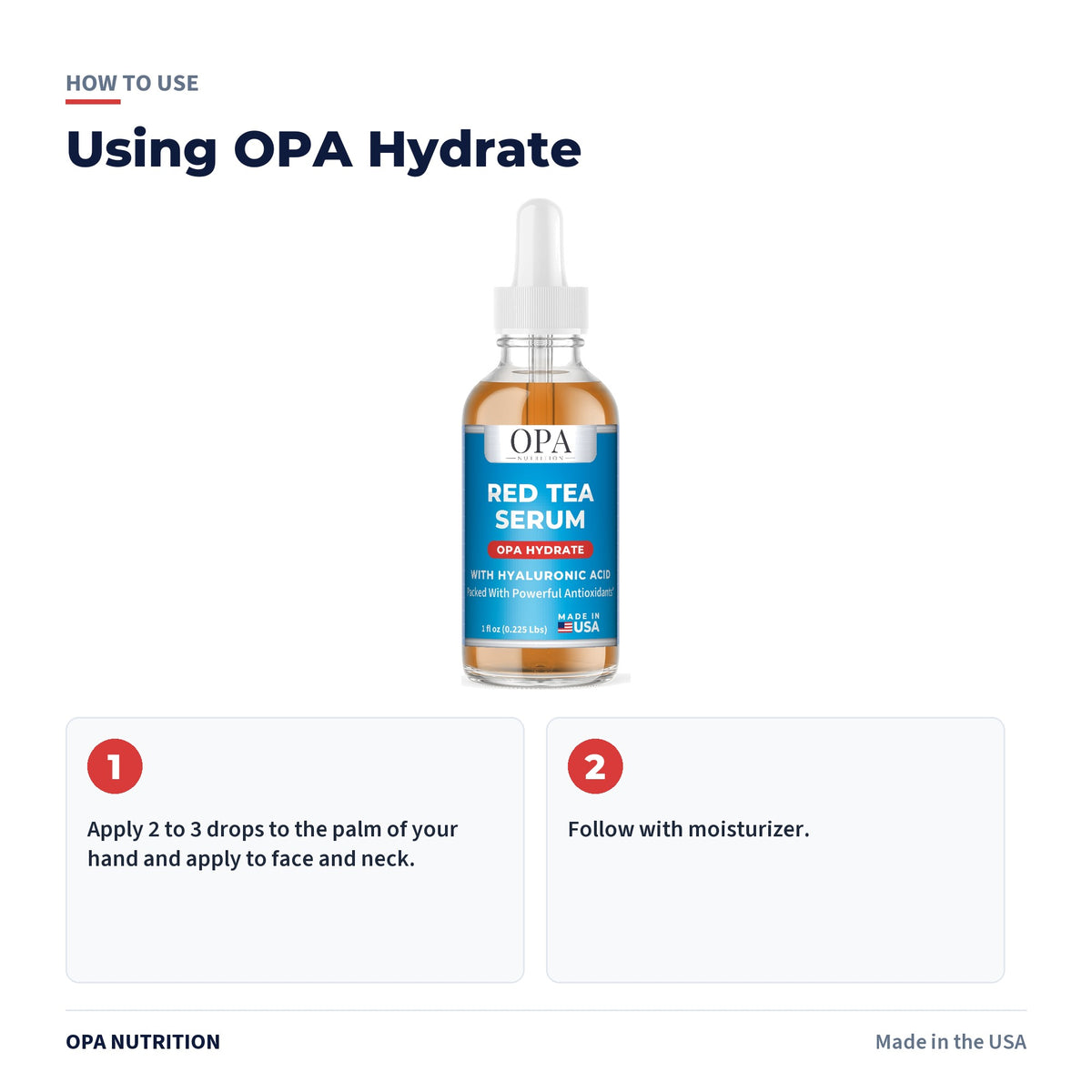 OPA Hydrate Red Tea Serum how to use