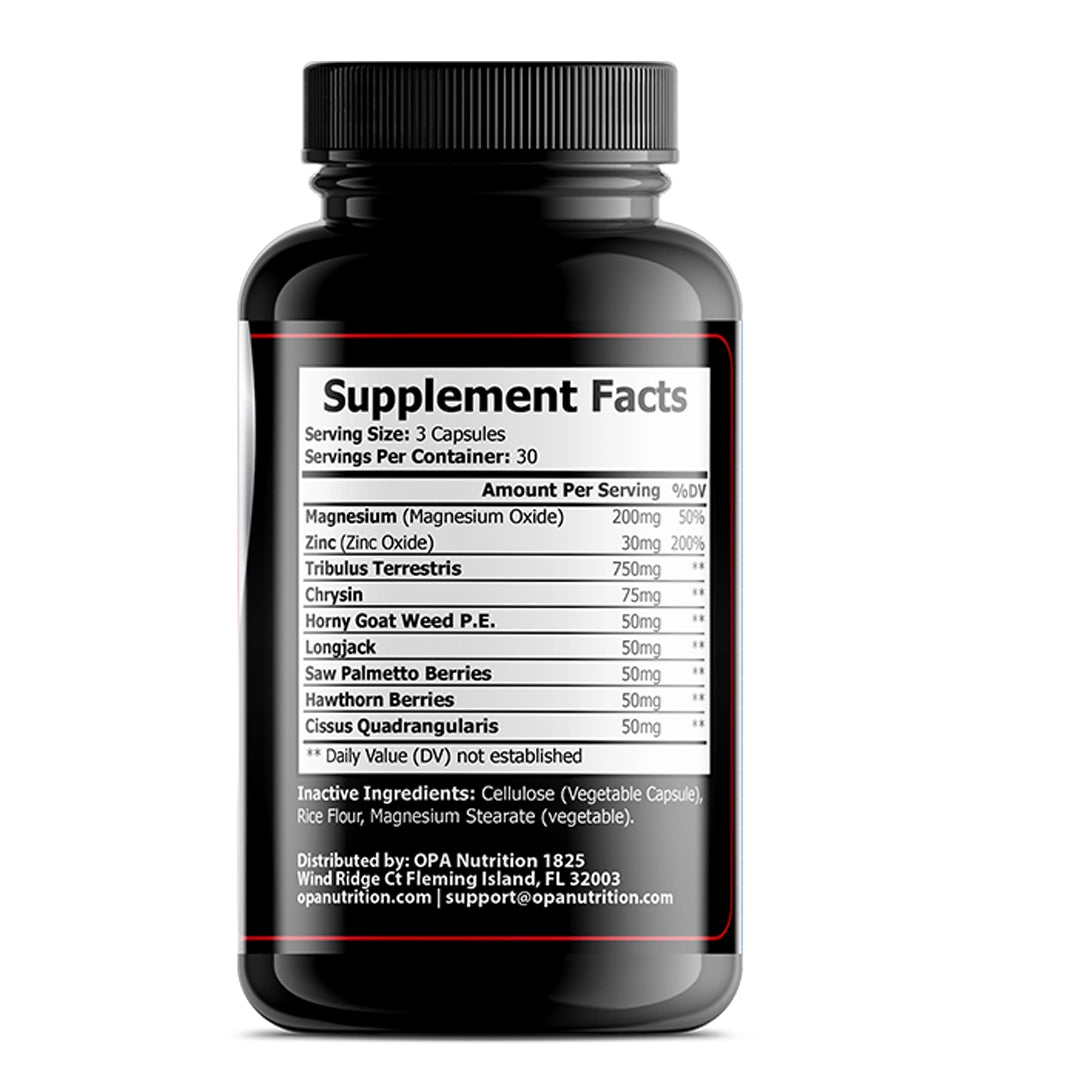 OPA Rhino Ultra Test – Performance & Vitality Support Capsules with Herbal Blend, 90ct