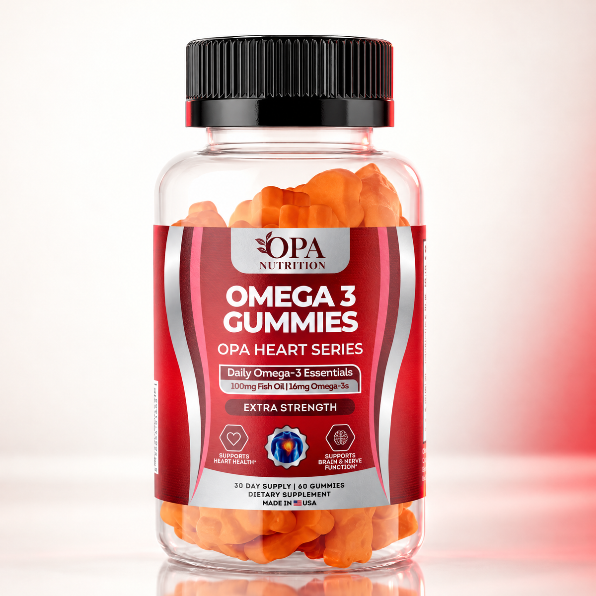 Omega 3 Gummies – Heart, Brain & Daily Wellness Support with Fish Oil, DHA & EPA, 60 Gummi - lifestyle image 3 [opa-gen]