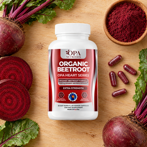 Organic Beetroot – Circulation, Antioxidant & Daily Wellness Support, 1,300 mg, 60 Veggie  - lifestyle image 2 [opa-gen]