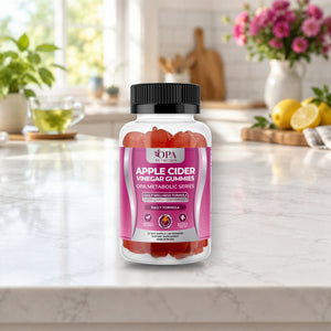 OPA Nutrition Apple Cider Vinegar Gummies bottle in a daily routine setting