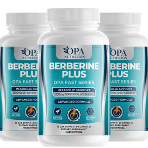 OPA Nutrition Berberine Plus capsules, 3-pack of bottles