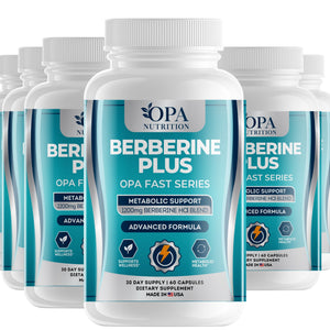 OPA Nutrition Berberine Plus capsules, 6-pack of bottles