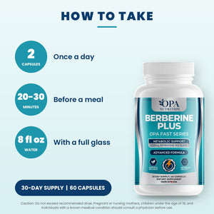 OPA Nutrition Berberine Plus suggested use directions for capsules