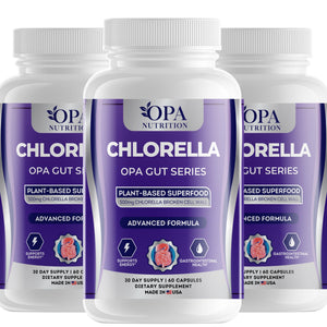 OPA Nutrition Chlorella capsules, 3-pack of bottles