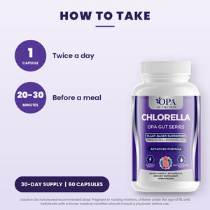 OPA Nutrition Chlorella suggested use directions for capsules