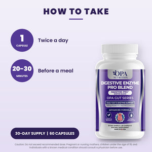 OPA Nutrition Digestive Enzyme Pro Blend suggested use directions for capsules