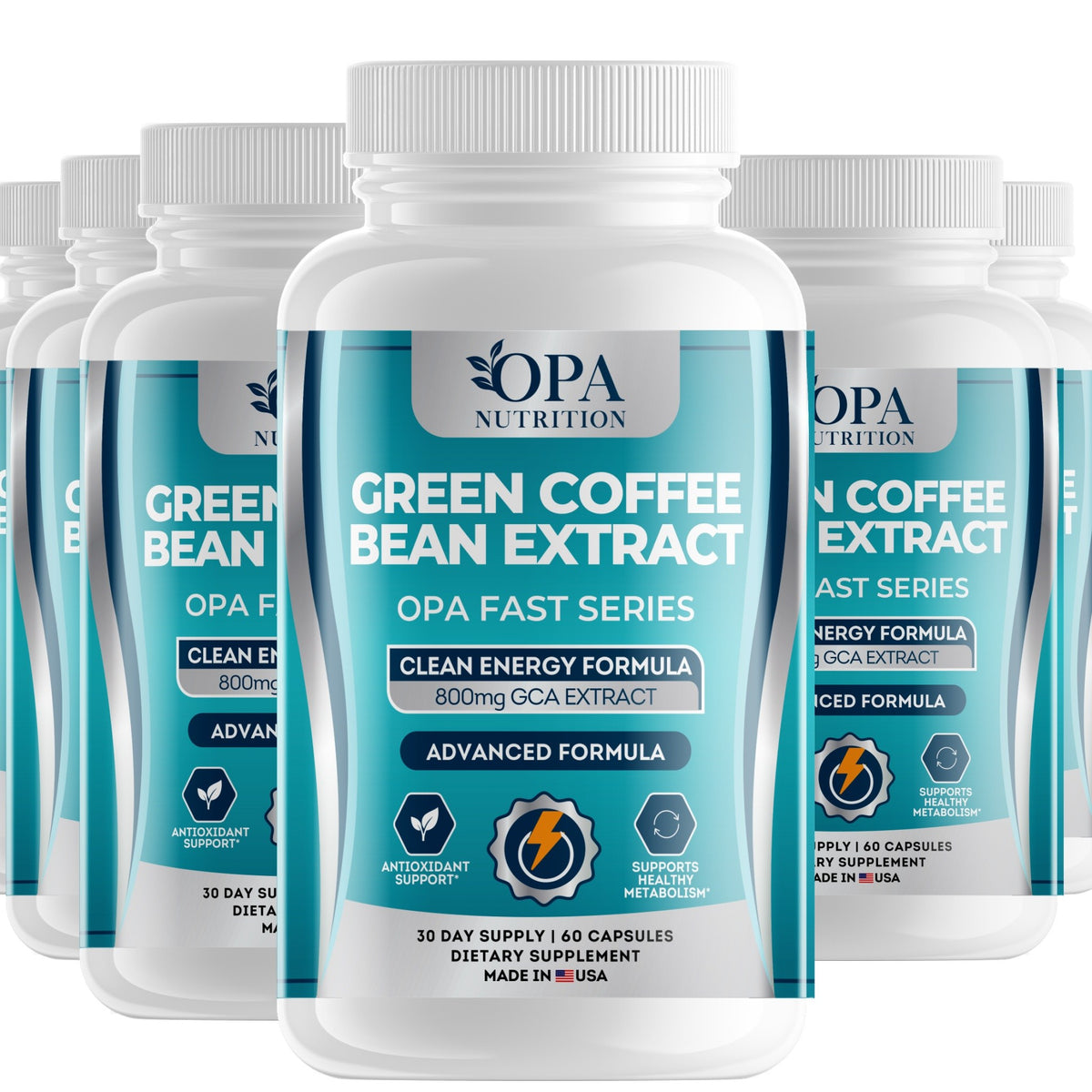 OPA Nutrition Green Coffee Bean Extract capsules, 6-pack of bottles