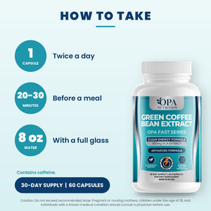 OPA Nutrition Green Coffee Bean Extract suggested use directions for capsules