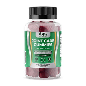 OPA Nutrition Joint Care Gummies bottle, front label with glucosamine and vitamin E