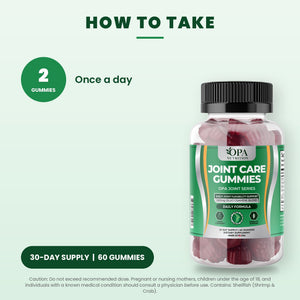 OPA Nutrition Joint Care Gummies suggested use directions for gummies