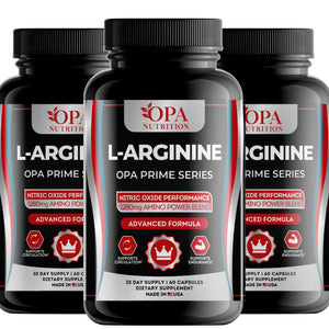 OPA Nutrition L-Arginine capsules, 3-pack of bottles