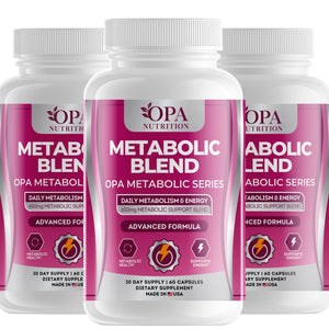 OPA Nutrition Metabolic Blend capsules, 3-pack of bottles