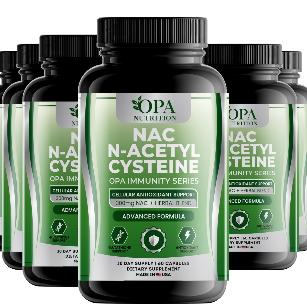 OPA Nutrition NAC N-Acetyl Cysteine capsules, 6-pack of bottles