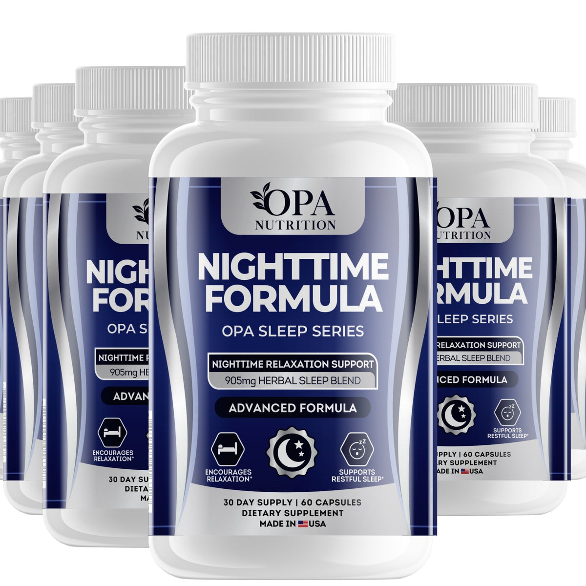 OPA Nutrition Nighttime Formula capsules, 6-pack of bottles