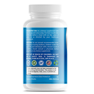 Back label of OPA Nutrition 5-HTP Mood Brain Series supplement bottle showing suggested use information