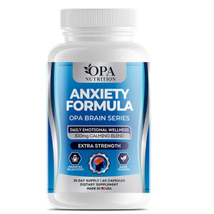 OPA Nutrition Calm Support Brain Series supplement bottle with daily emotional wellness formula on white background