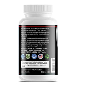 Back label of OPA Nutrition Horny Goat Weed Rhino Series supplement bottle showing suggested use information