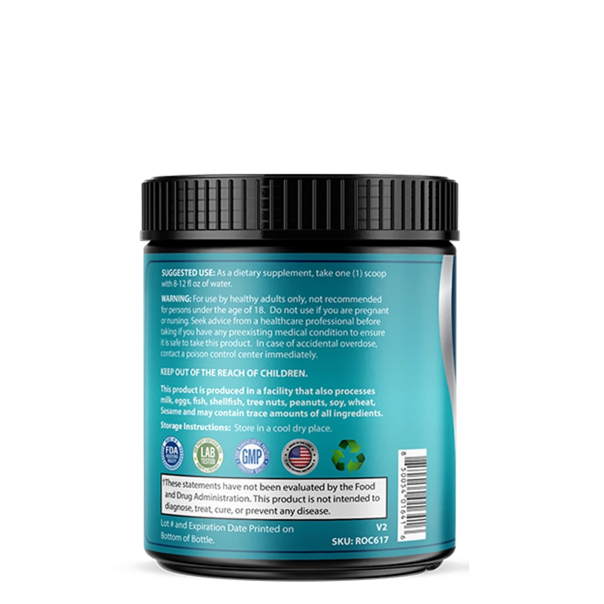 Back label of OPA Nutrition ION+ Select Electrolyte Fast Series powder showing suggested use information