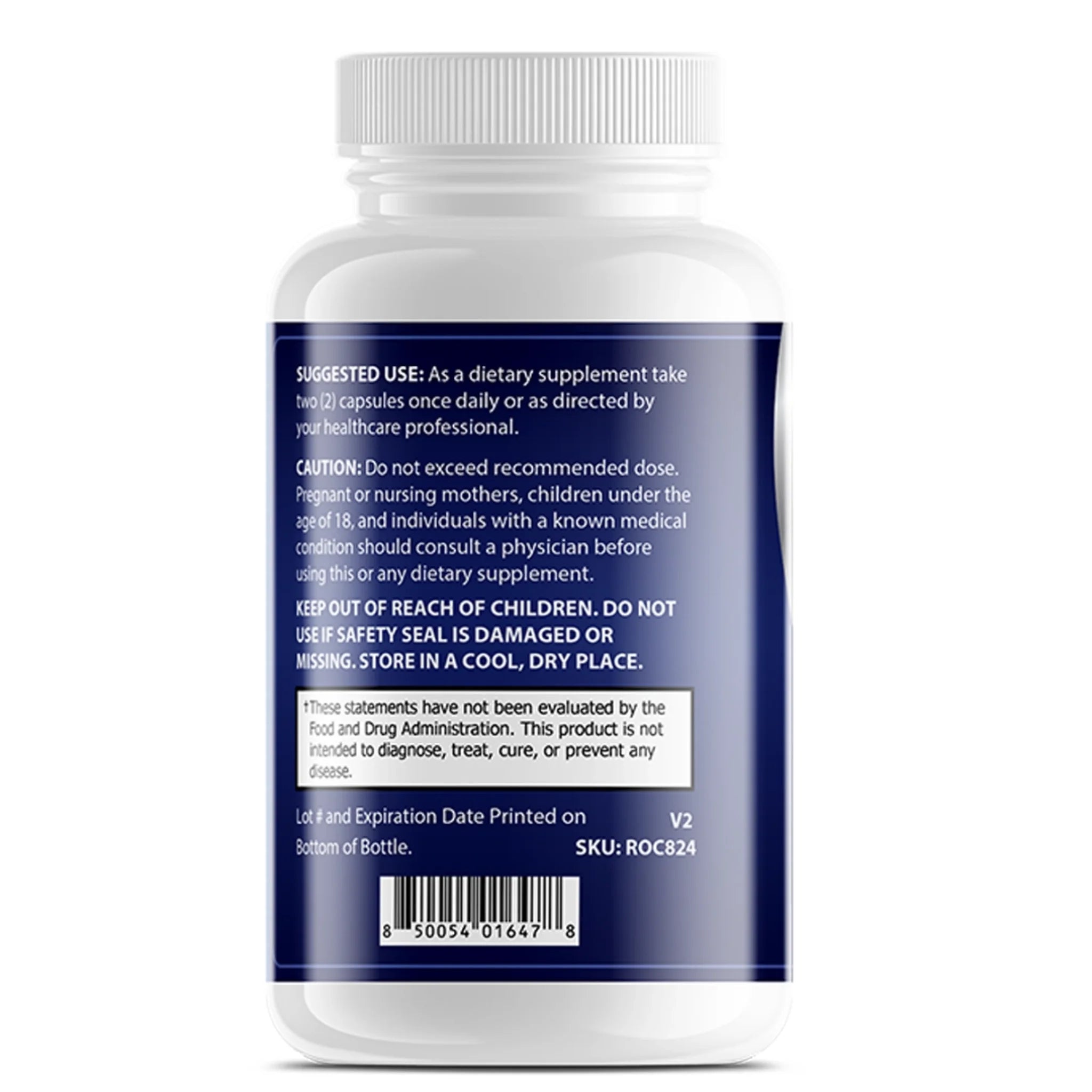 Back label of OPA Nutrition Magnesium Glycinate Sleep Series supplement bottle showing suggested use information