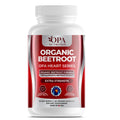 OPA Nutrition Organic Beetroot OPA Heart Series front bottle featuring Organic Beetroot Formula with 1300 mg organic beetroot powder, extra strength, 30 day supply, 60 veggie capsules