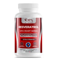 OPA Nutrition Resveratrol Heart Series supplement bottle with 600mg resveratrol complex on a white background