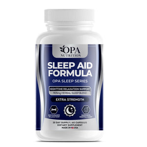 OPA Nutrition Sleep Aid Formula Sleep Series herbal sleep support supplement bottle with nighttime relaxation support
