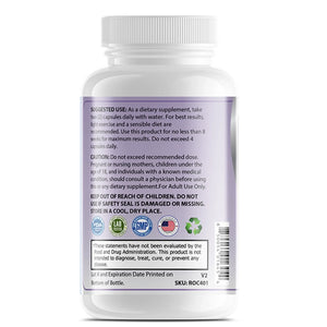 Back label of OPA Nutrition Women’s Vitality Support Harmony Series supplement bottle showing suggested use information