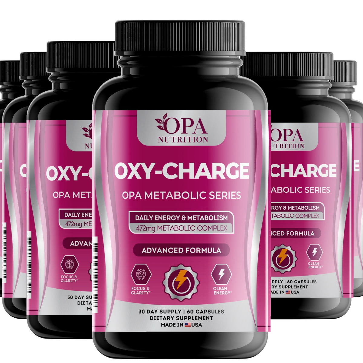 OPA Nutrition Oxy-Charge capsules, 6-pack of bottles