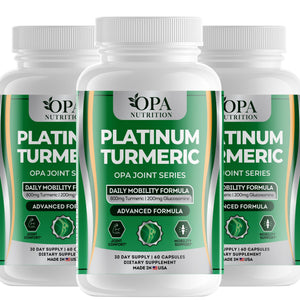 OPA Nutrition Platinum Turmeric capsules, 3-pack of bottles