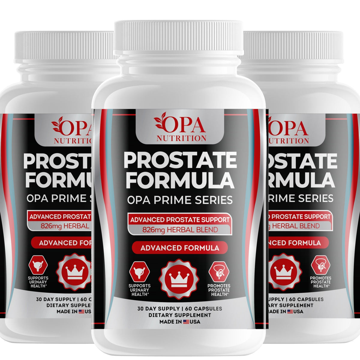OPA Nutrition Prostate Formula capsules, 3-pack of bottles