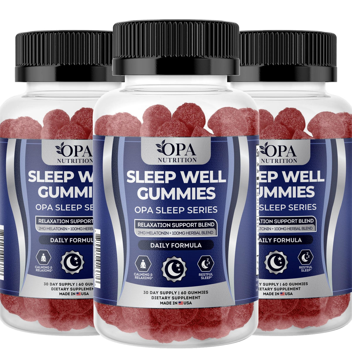 OPA Nutrition Sleep Well Gummies, 3-pack of bottles