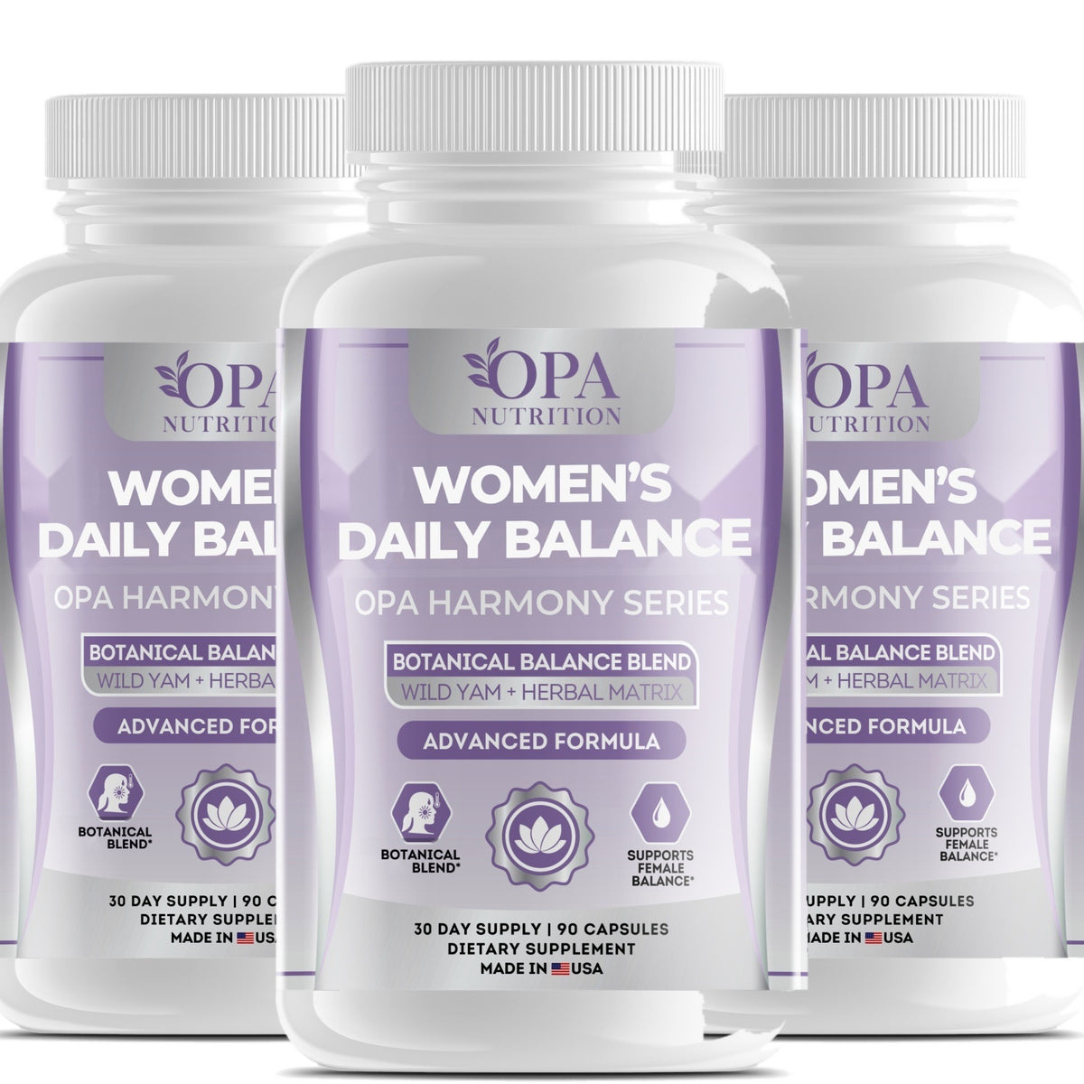 OPA Women’s Daily Balance capsules, 3-pack of bottles