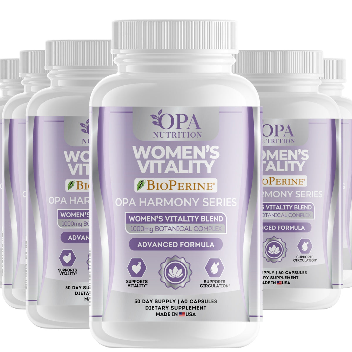 OPA Nutrition Women's Vitality capsules, 6-pack of bottles