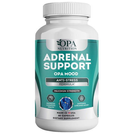 Adrenal Fatigue Supplements for Mood Boosting and Anxiety Stress Relief - 60 Ct Front.jpg