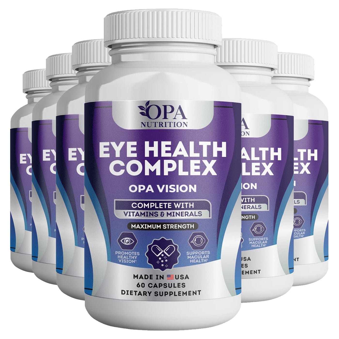 Eye Vitamins with Lutein to Support Eye Strain Dry Eyes and Vision Health - 60 Ct Pack of 6.jpg