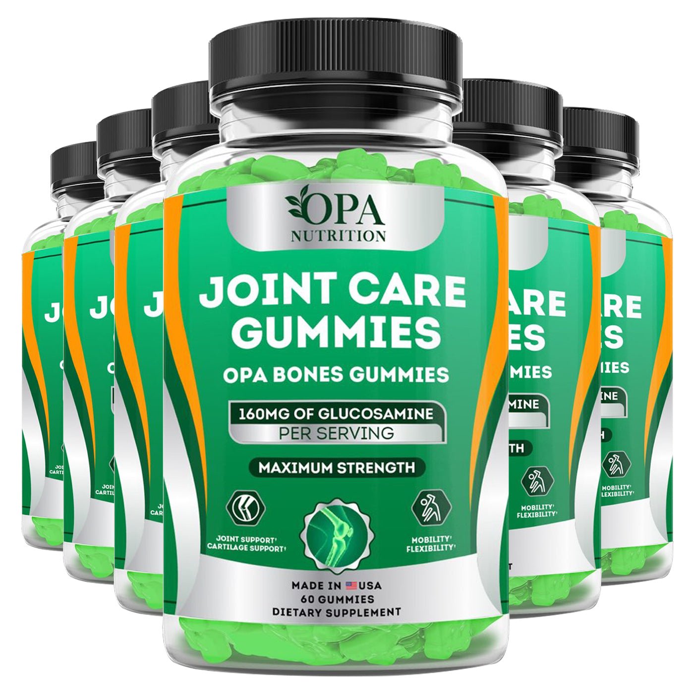 Glucosamine Gummies with Vitamin E for Joint Health - 60 Ct Pack of 6.jpg