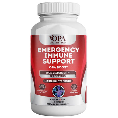 Immune System Booster Elderberry Zinc Turmeric Echinacea Garlic - 60 Ct Front.jpg