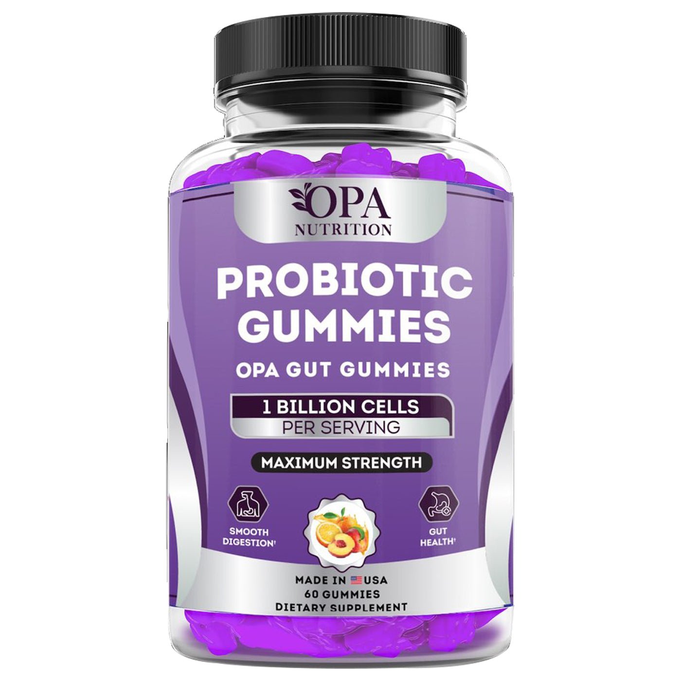 Probiotic Gummies for Smooth Digestion Gas Constipation Relief - 60 Ct.jpg
